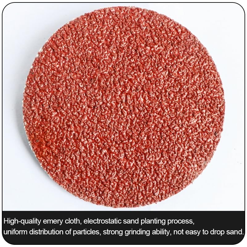 Hiqalty 100Pcs 2" inch Sanding Disc Roll Lock R-Type Sandpaper