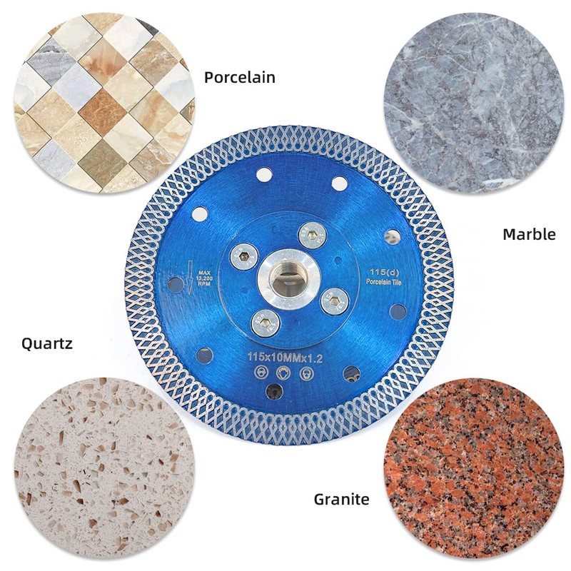 4.5" Porcelain Tile Blade Diamond Cutting Blade with Arbor 5/8"-11
