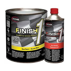 acme Sherwin-Williams Finish 1 4.1 VOC Black Enamel Sealer Undercoat Slow Gallon Kit