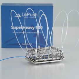 LUPUSH Crab Trap for Fishing Pole (SuperHeavy 900) – Stainless Steel Crab Snare with Rustproof Cage – Dungeness & Rock Crabbing Gear for Pier, Jetty, or Surf 2-Pack