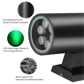 Yasotek Up and Down Lights Outdoor, 96W RGBW Color Changing Wall Lights with RF Remote Controller for Garage,Front Door, Post, Patio, Terrace, Hallway, Porch