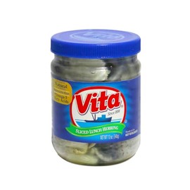 Vita Sliced Lunch Herring, 12oz (Pack of 6)