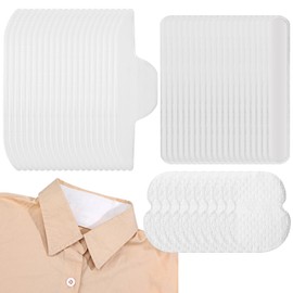 50 Pcs Disposable Collar Protector Collar Protectors for Shirts Neck Protector Self-Adhesive Clothing Protectors for Adults Hat Sweat Liner Sweat Pads Sticker for Shirt Cuff Hats Women Men