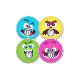 MySweetStitch | Freestyle Libre 3 Sensor Sticker (Set of 4) Sugar Monster | with Ventilation Hole | Made in Germany