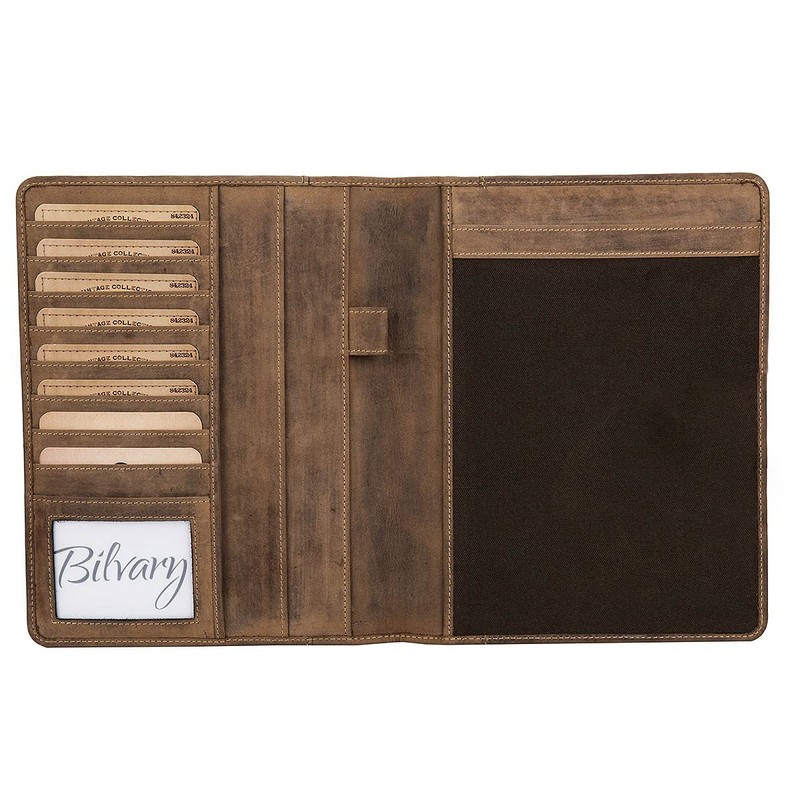 Greenburry Vintage Leather Writing Case A5 Conference Folder Documents College