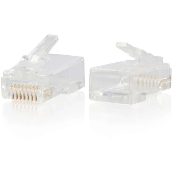 UD_C2G RJ45 Cat6 Modular Plug for Round Solid/Stranded Cable -