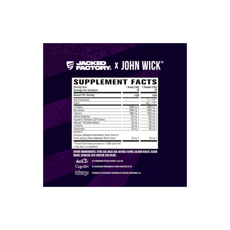 Jacked Factory X John Wick - Wick Mode Pre Workout