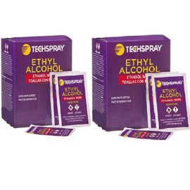 Techspray 1606-30pk Ethanol Wipes, 5-1/4 x 5-1/2", 30 per Pack (2-Pack) 60 Wipes Total