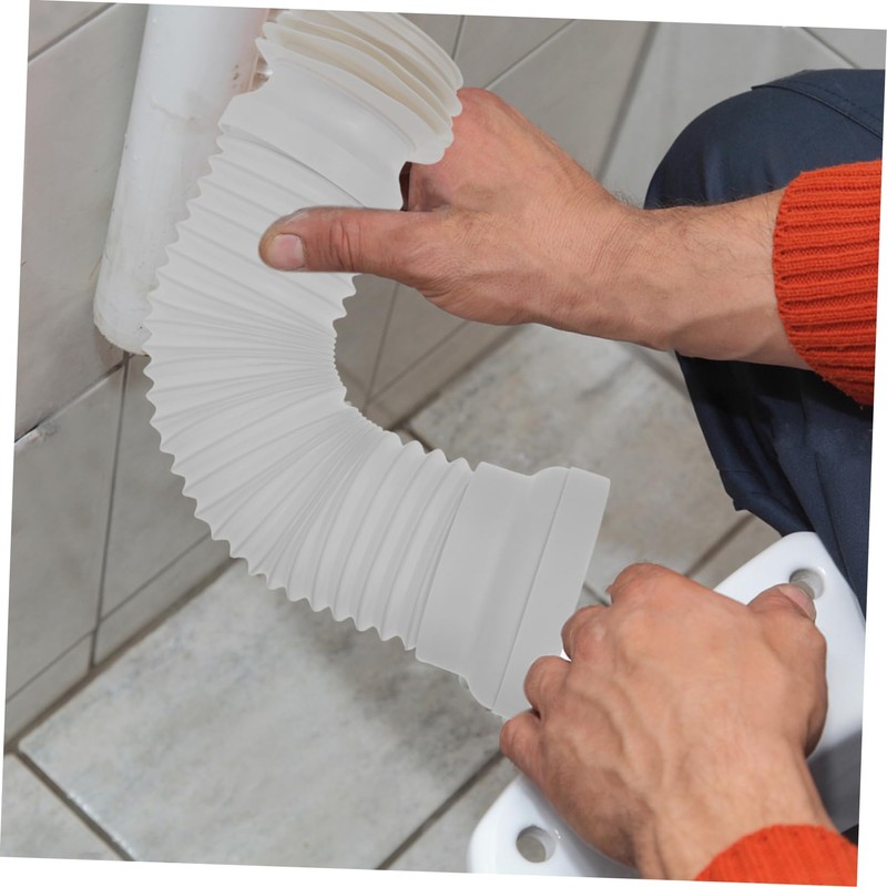 Operitacx Toilet Offset Seal Hose PVC Pipe Flexible and Sturdy