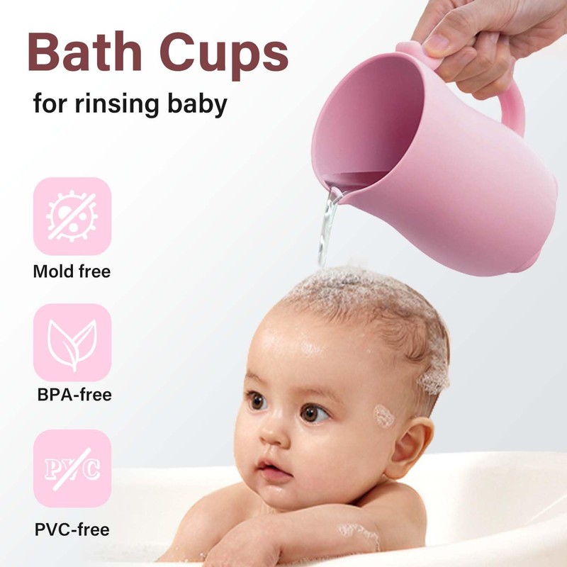 mandoo Baby Bath Rinse Cup - Food Grade Silicone -