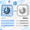 Secura 60-Minute Visual Timer for Kids, Time Clocks, Countdown Timer