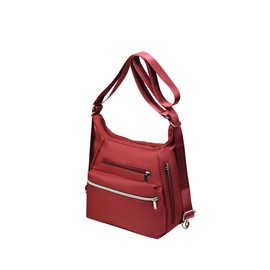 YANAIER Women Shoulder Handbag Multi Pocket Crossbody Bag Hobo Messenger Purse Convertible Backpack for Ladies Girls Burgundy