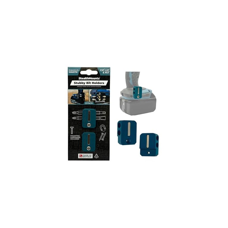 StealthMounts Blue Stubby Magnetic Bit Holder Compatible with Makita- 2