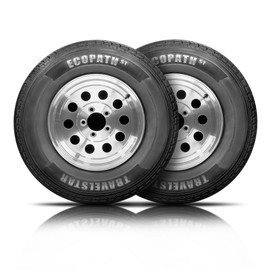 2 Pack Travelstar Ecopath ST New Premium Trailer ST225/75R15 10 Ply 117/112M Load Range E Radial Trailer Tire (Tire Only)