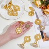 GLASSWINDS 8 Pcs Gold Standing Cross Decor, Catholic Monstrance Statues