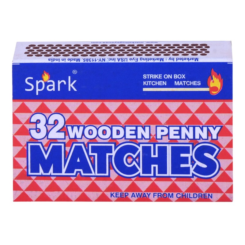 10-Pack Wooden Safety Penny Matches – 32 Count per Box