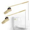 2 Pack Polished Gold Universal Toilet Handle Replacement, Front Mount