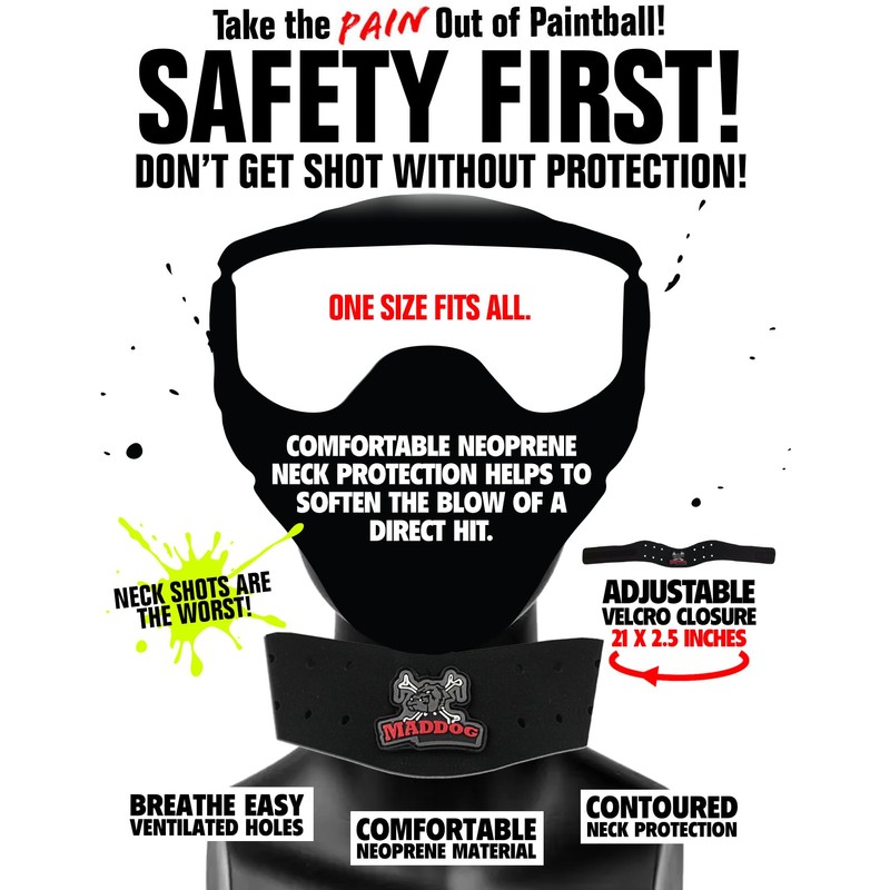 Maddog® Padded Chest Protector, Tactical Half Glove, & Neck Protector