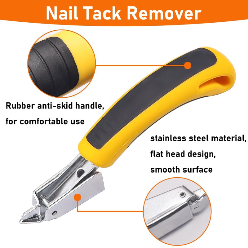 Hmknana 4Pcs Upholstery and Construction Staple Remover Tools Set -