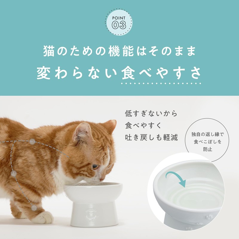 Nekoichi Cat Food Bowl with Legs, Mino Ware, Made in