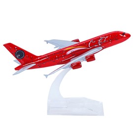 REYOK Airplane Model,16cm 380 Australia Airplane Model,Alloy Diecast Ornament Plane Model Toy (red)