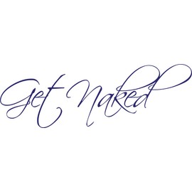 Get Naked Wall Decal Vinyl Bathroom Wall Art Stickers Purple15'' X 51''