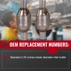 TOPAZ 2 pack 2.25" Inlet/Outlet Universal Catalytic Converter with O2