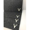 CH Trading Felt Deer Rectangular Placemats in Dark Grey with