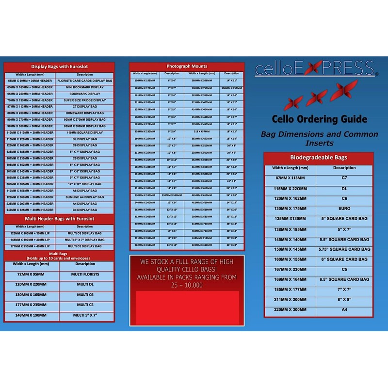 celloexpress Bookmark - 65mm x 220mm + 30mm Flap -