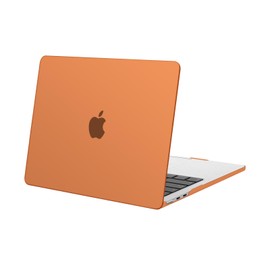 MOSISO Funda Dura Compatible con MacBook Air 13.6 Pulgadas Case 2026 2025 2024 2023 2022 M5 A3449 M4 A3240 M3 A3113 M2 A2681,Antiarañazos Carcasa Rígida de Plástico, Naranja Cósmica