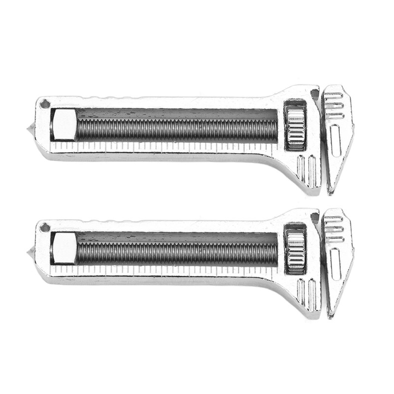 2PCS Mini Multitool Wrench Adjustable Compact Multifunctional Bottle Opener Wrench