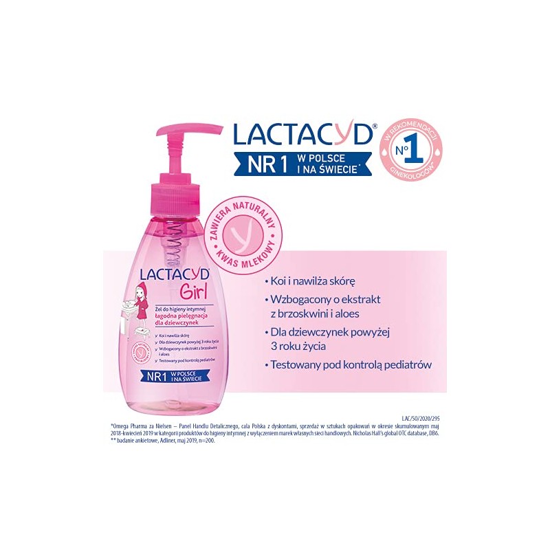 Lactacyd Girl Gel for Intimate Hygiene, Gentle Care for Girls