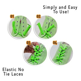 Smart Laces Black Curly Elastic Stretch Shoe Laces, Easy No Tie Sports Athletics Marathon Runners Triathlon Sneaker & Trainer Shoe Laces for Kids, Adults, Elderly, Disabled or Low Mobility laces