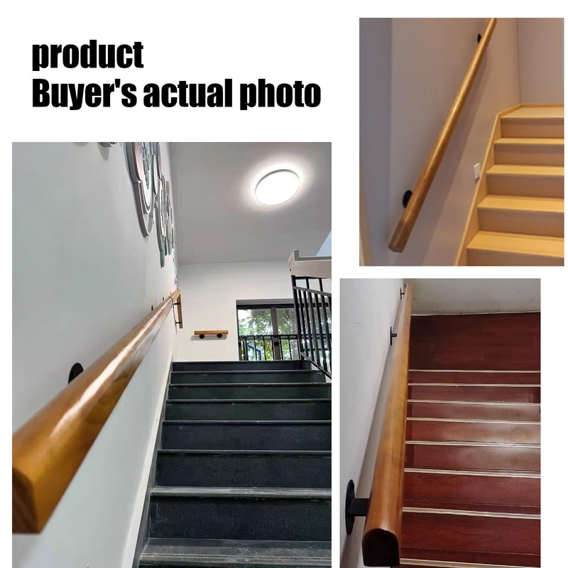 Wooden Handrails, 1-20ft Non-Slip Staircase Handrail, for Home Garden Corridor