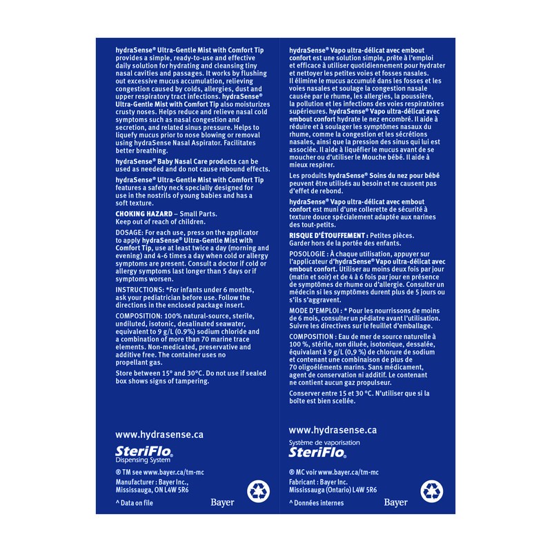 Hydrasense Ultra-Gentle Mist Baby 100ml