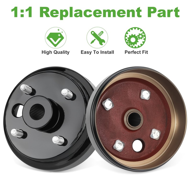 10L0L Golf Cart Brake Drum Hub Assembly for EZGO 1991-up