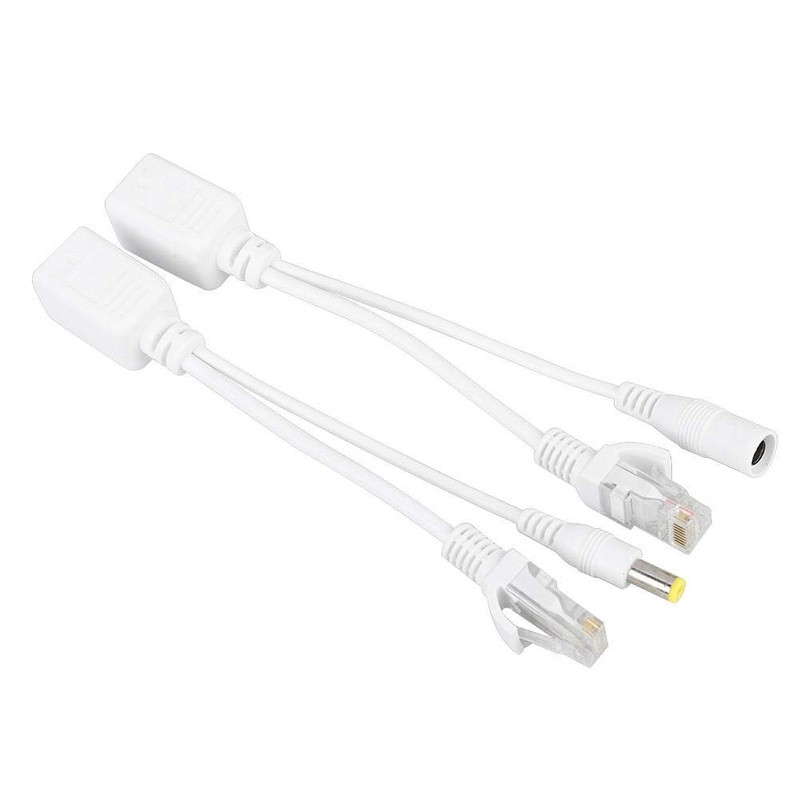 Tosuny 10 Pares Cable PoE Ethernet PoE Pasivo Adaptador Inyector