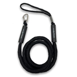 Beach Rat 7-14’ Bungee Boat Anchor & Dock Line with Stainless Steel Clip – Reduces Shock to Anchors, Docks, Cleats & Pylons – Boat Rope That Stretches – Beach Rat Anchor Accessory (Black)