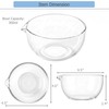 EIKS Glass Bowls with Spout for Mixing and Serving Sauce