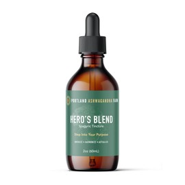 Portland Ashwagandha Farm Hero’s Blend 4oz Grounded, Attuned, Centered & Protected | Spagyric Tincture for Healers & Light Workers