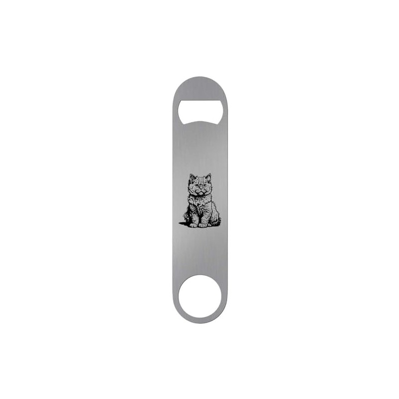 'Selkirk Rex Cat Sitting' Bar Blade Bottle Opener (BR00017366)