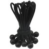 16 PCS Black Bungee Cords with Carabiner Clips,Easy Fix Bungee