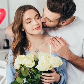 TINGN Birthday Gifts for Women, 925 Sterling Silver Mothers Day Christmas Birthday Gifts for Women Anniversary Valentines Gifts for Her June July Birthstone Necklace Alexandrite Ruby Jewellery