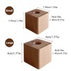 Wooden Single Pen Holder, 2-Piece Pen Stand, Cubic Pen Holder