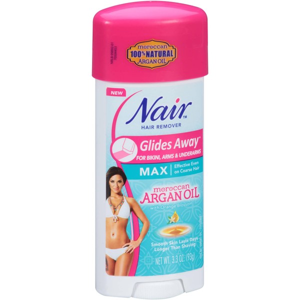 Nair Hair Remover Glides Away Nourish with Argan Oil 3.3 Ounce (97ml) (3 Pack)