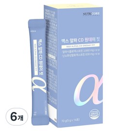 Nutricore Max Alpha CD One Day Fit, 14 servings, 5g, 6 units / 뉴트리코어 맥스 알파 CD 원데이 핏, 14회분, 5g, 6개