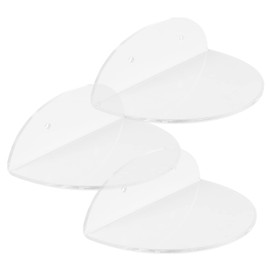 KONTONTY Pcs Acrylic Floating Shelves Wall Mount for Living Room Bedroom Bathroom Decor