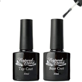 NaturalTrend Gel Nail Top Coat, Base Coat, Matte Coat Set (Basecoat (0.3 oz (10 g), Topcoat (0.4 oz (10 g) / Set (Cosmetics Registered)