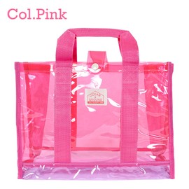 Ocean & Ground 1515801 Pool Bag, Beach Bag, Kids, Girls, Boys, Plain, Clear, Pink