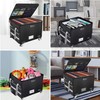 ENGPOW File Box with Wheels, Fireproof Document Box with Lock,Collapsible